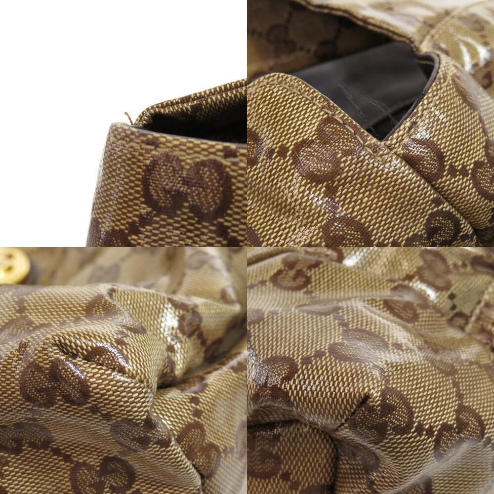 Gucci Bag Brown Shoulder GG Tote Beige Crystal - Picture 9 of 11